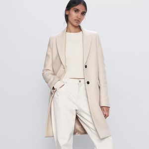 Zara Cream Long Coat